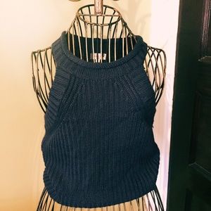 Navy blue Sweater tank top